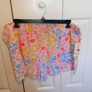 NWT Secret Treasures Rainbow Animal Print Pajama Pull On Shorts Plus 2X/XXL